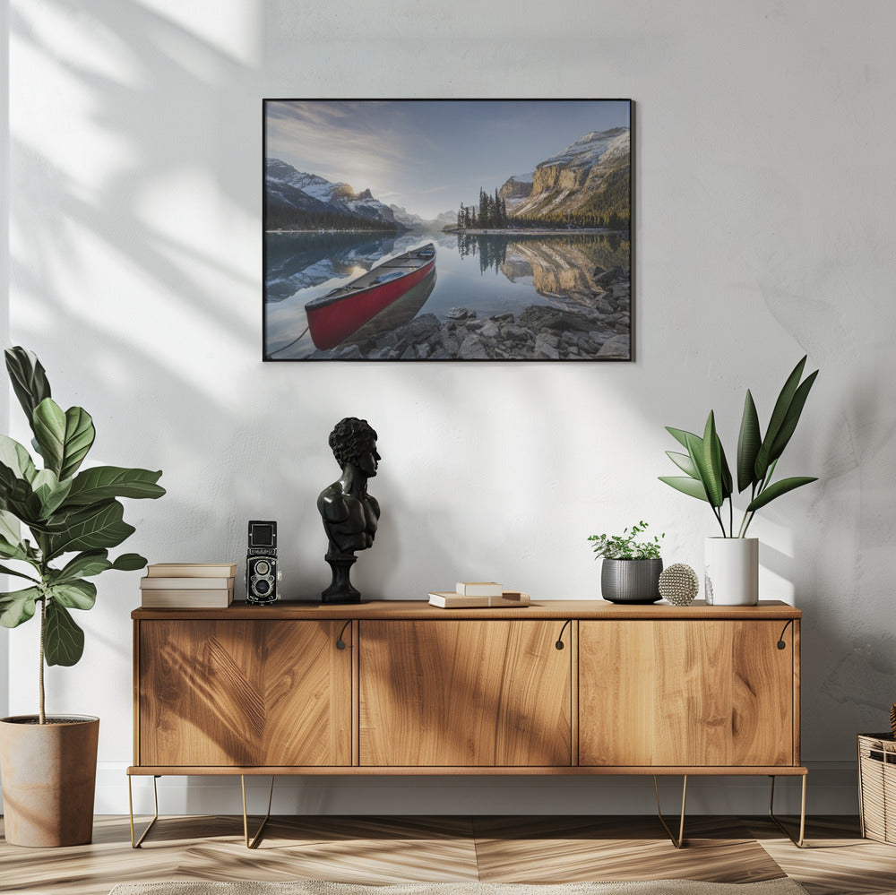 TRUE CANADIAN Alberta- Wall Artwork In White Floating Frame