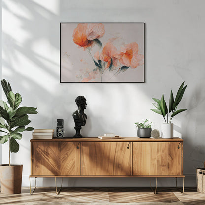 Filigree Coral Flowers Wall Artwork 0