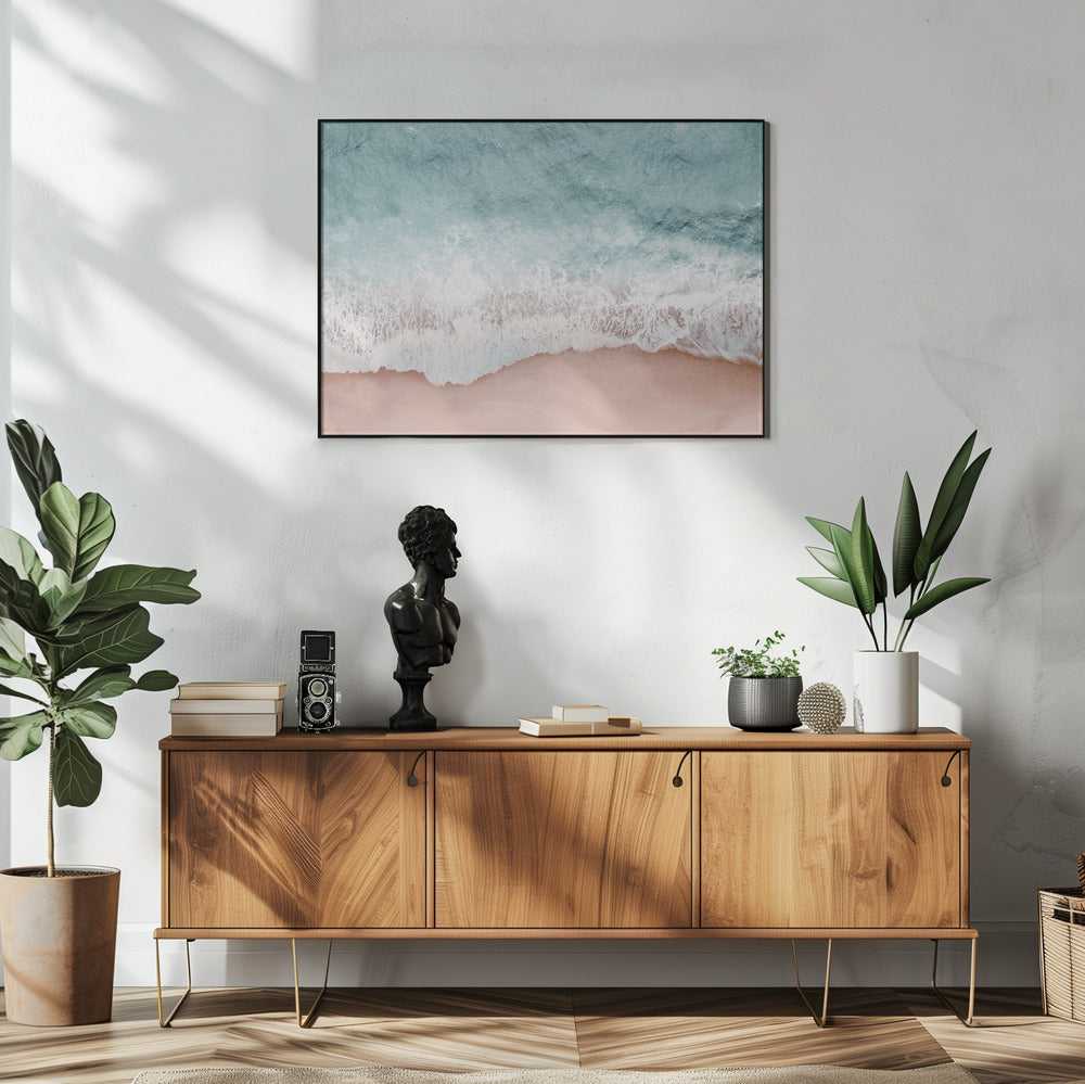 Artwork Beach Vibes III48X36inches- White Frame