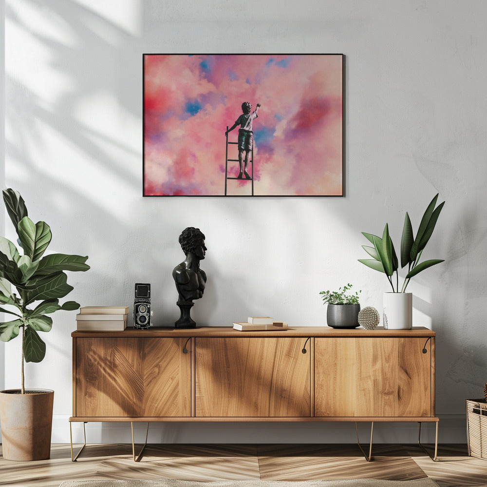 canvas prints Cloud Painter48X36inches- White Frame