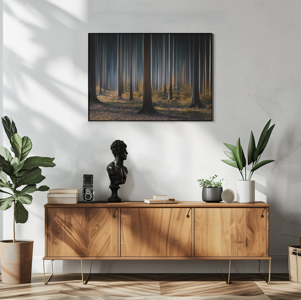 Artwork Mystic Wood48X36inches- White Frame