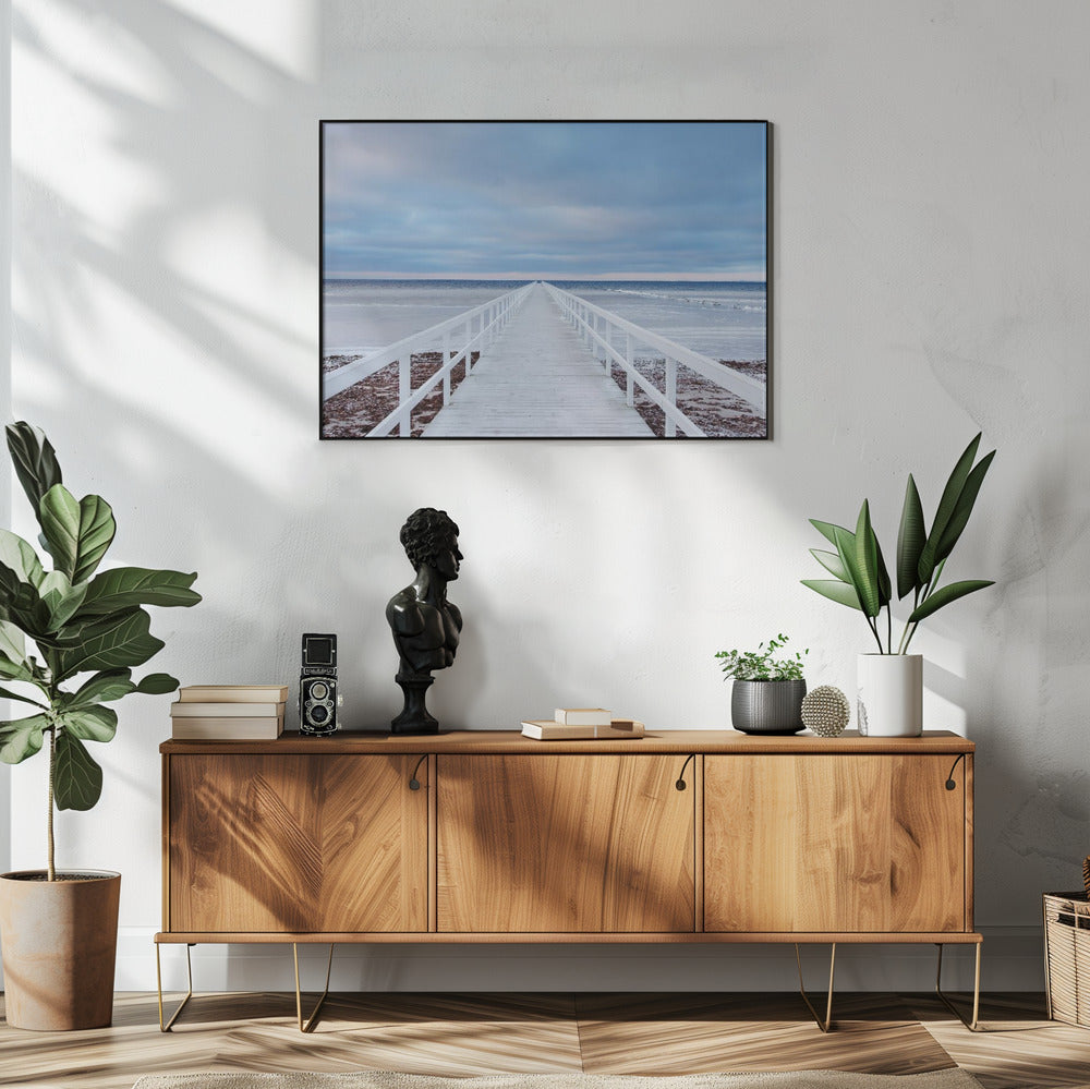 Artwork The bridge48X36inches- White Frame