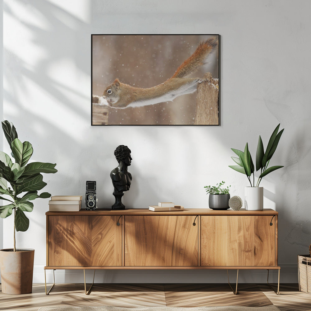 Wall art The Acrobat-48X36inches-In White Floating Frame