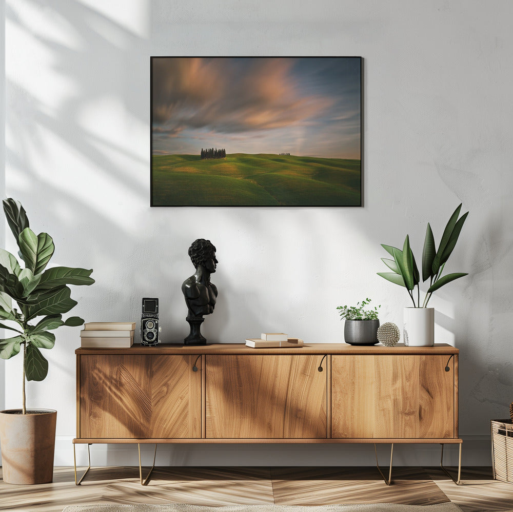 Artwork Fields...48X36inches- White Frame
