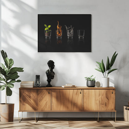 Artwork Elements...48X36inches- White Frame