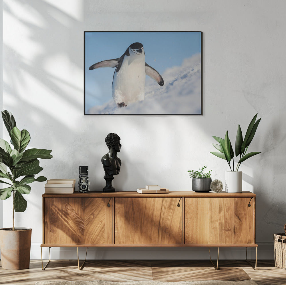 Wall art Running up that hill-48X36inches-In White Floating Frame