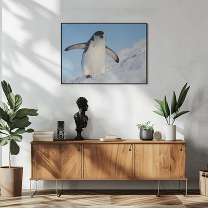 Wall art Running up that hill-48X36inches-In White Floating Frame