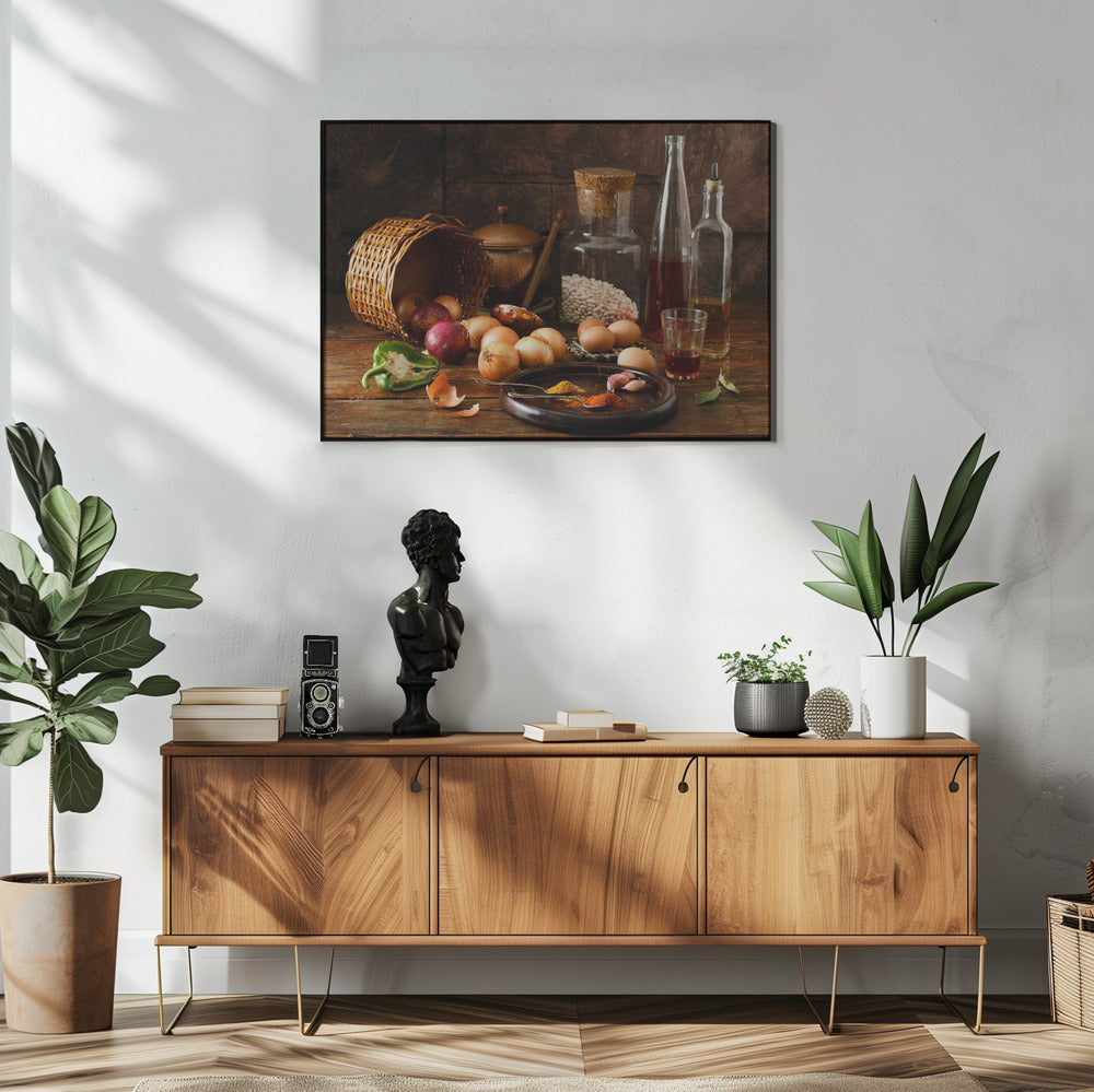 Artwork Smells. Food48X36inches- White Frame