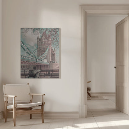  LONDON Tower Bridge in Detail | urban vintage style Wall Artwork 0