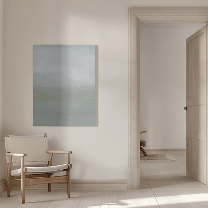 Artwork- Rough Seas Oil Panel  14-36X48inches-In White Floating Frame