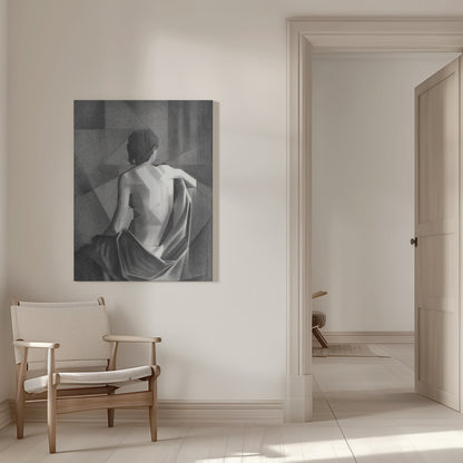 Wall art Study After EugÃ¨ne Durieus Seated Female Nude - 20-08-21