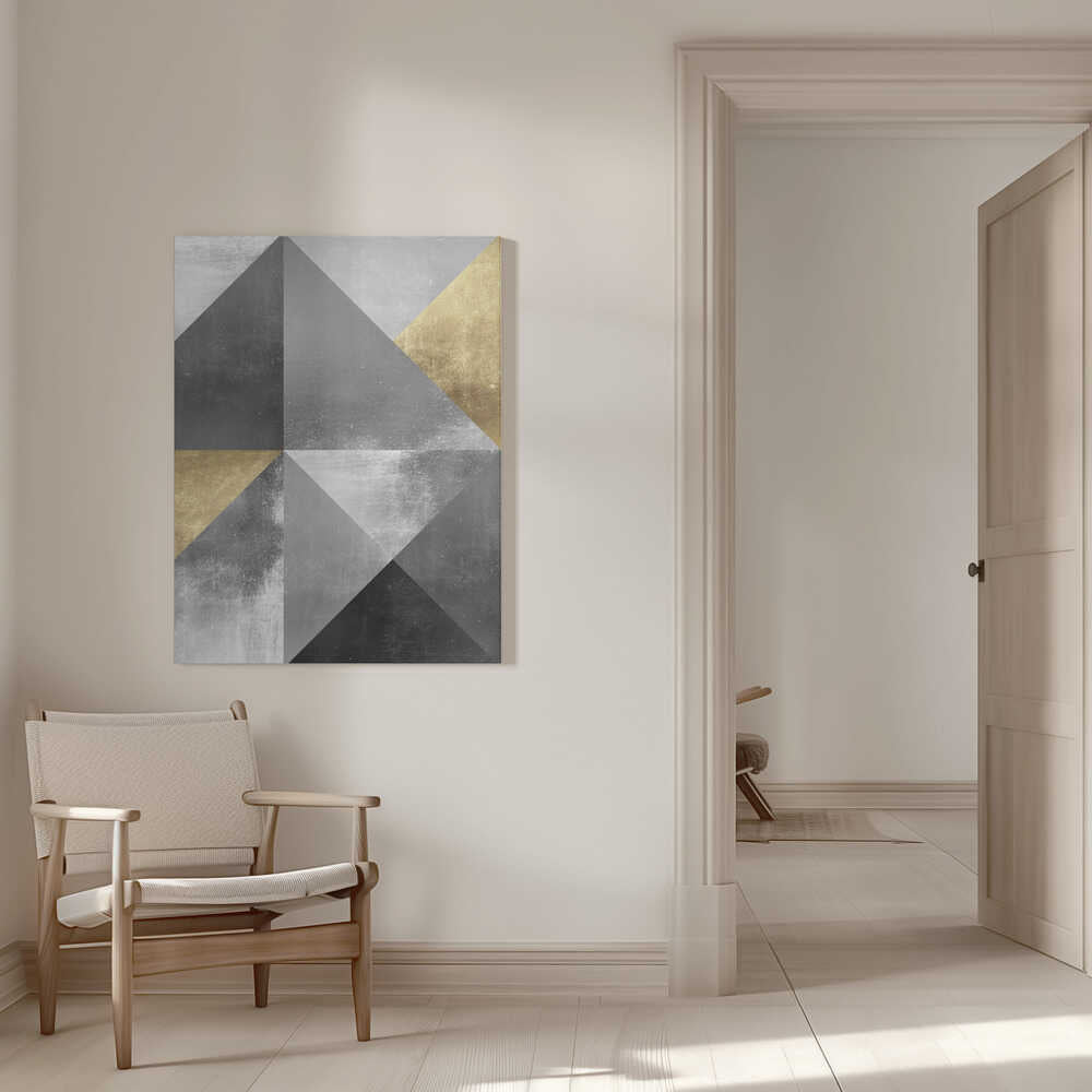 Wall art Gold and silver textures 2