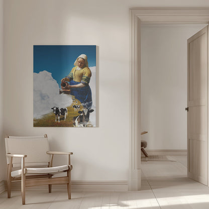 canvas prints Release the Milk16X20inches- White Frame