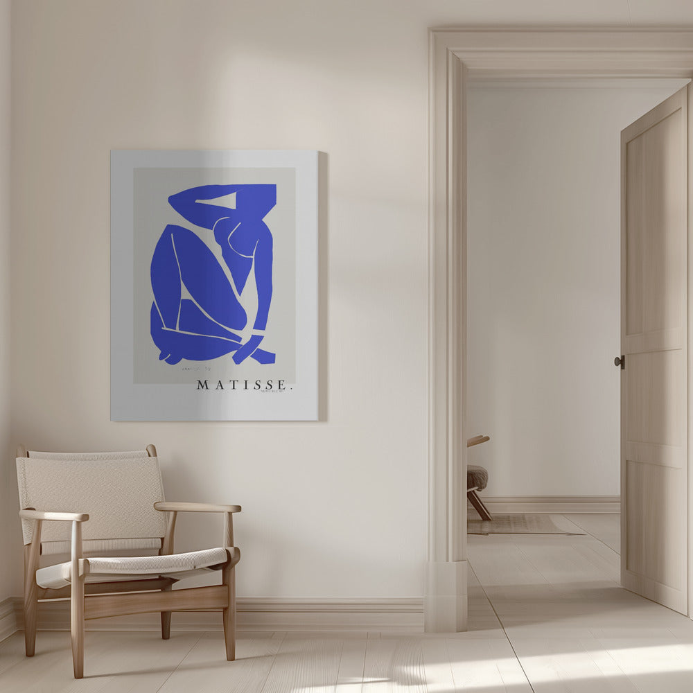 Artwork  Nudo Blu III 1952 Boarder -inches