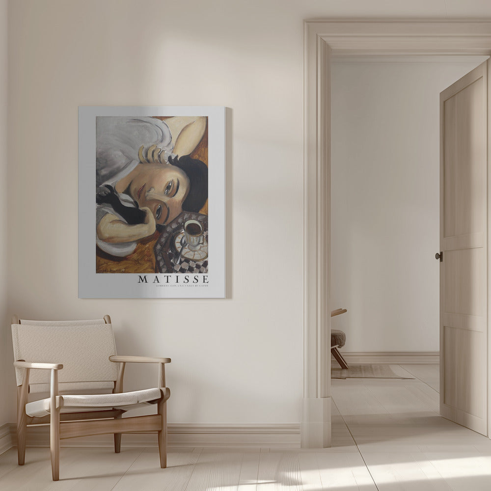 Artwork  Lorette Con Una Tazza Di Caffe 1916 Boarder -inches