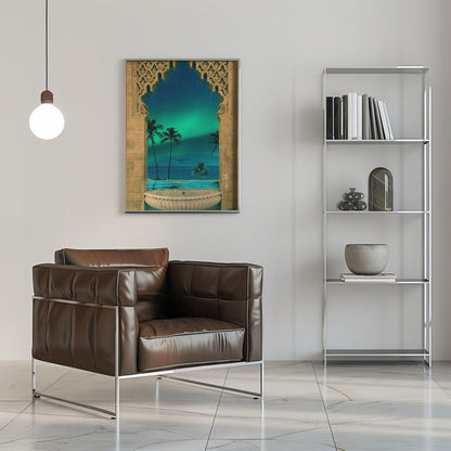Artwork Portal In To The Night16X20- inches- Black Frame
