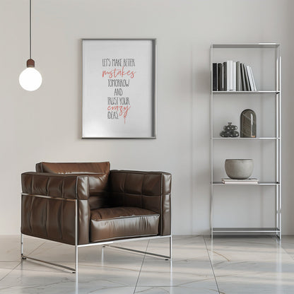 canvas prints MAKE BETTER MISTAKES16X20inches- Black Frame