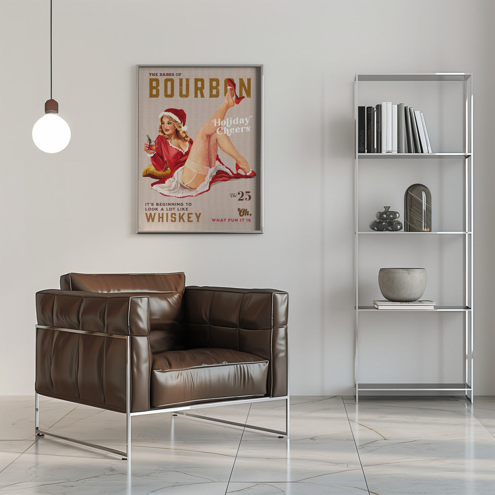 Wall art Babes of Bourbon Vol 25 Holiday Cheer Christmas Pinup