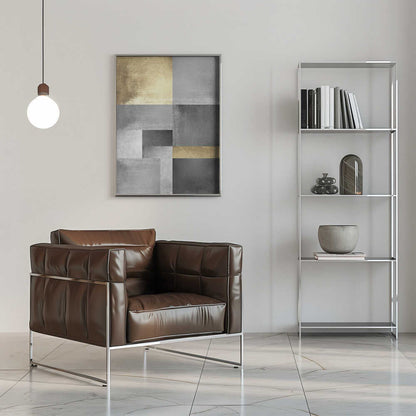 Wall art Gold and silver textures 5