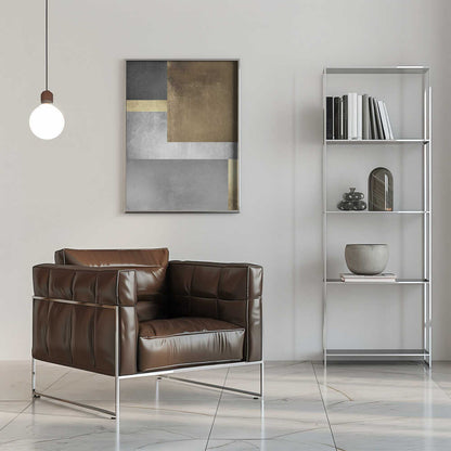 Wall art Gold and silver textures 3
