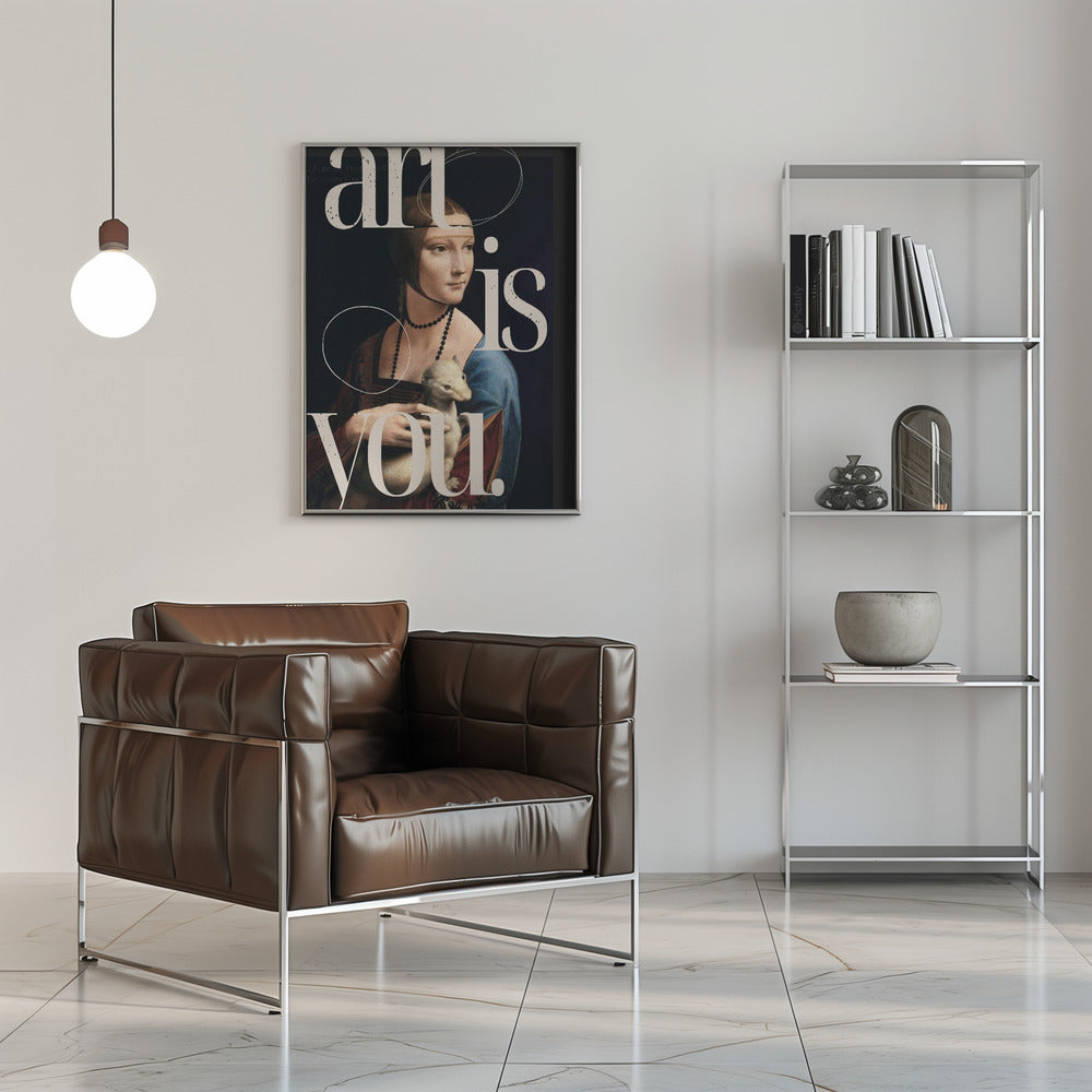 canvas prints Art is you.16X20inches- Black Frame
