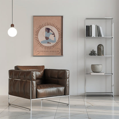 canvas prints Spiritual Feminine Energy, Sun, Moon.16X20inches- Black Frame