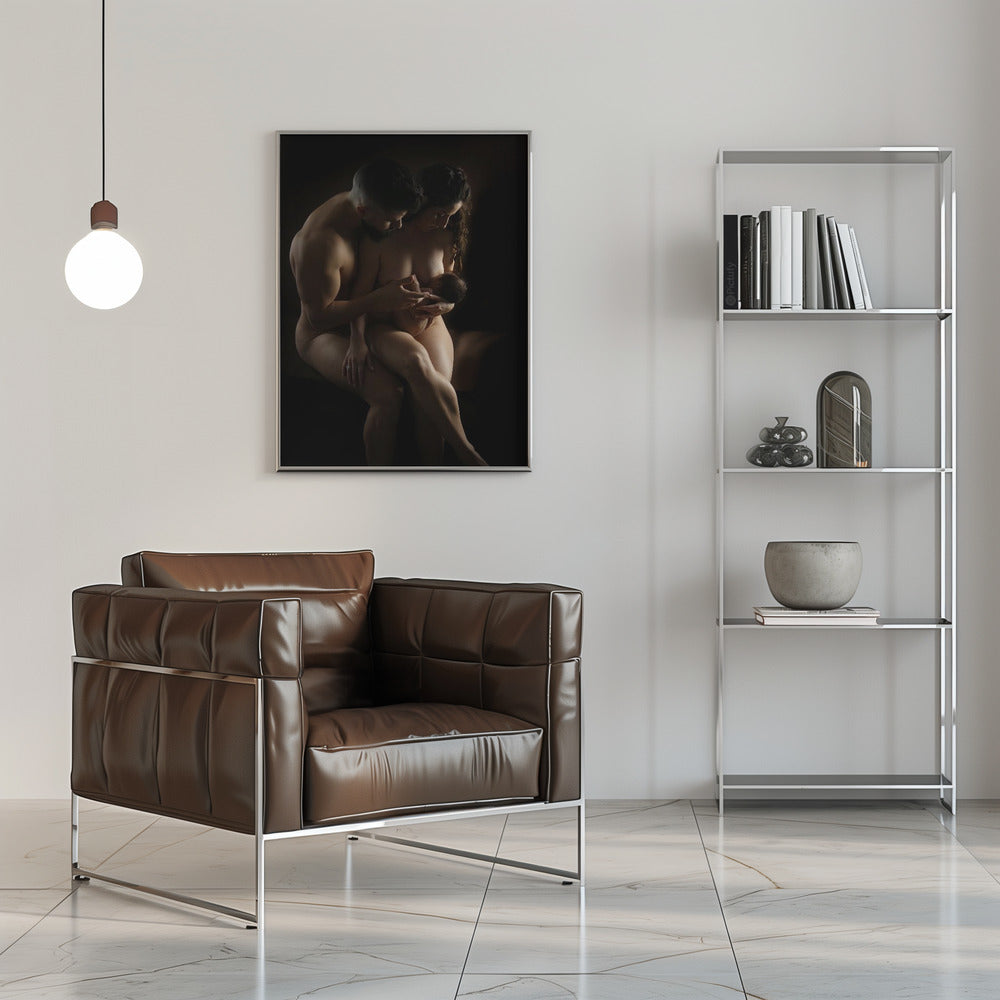 canvas prints Laura Naomi III16X20inches- Black Frame