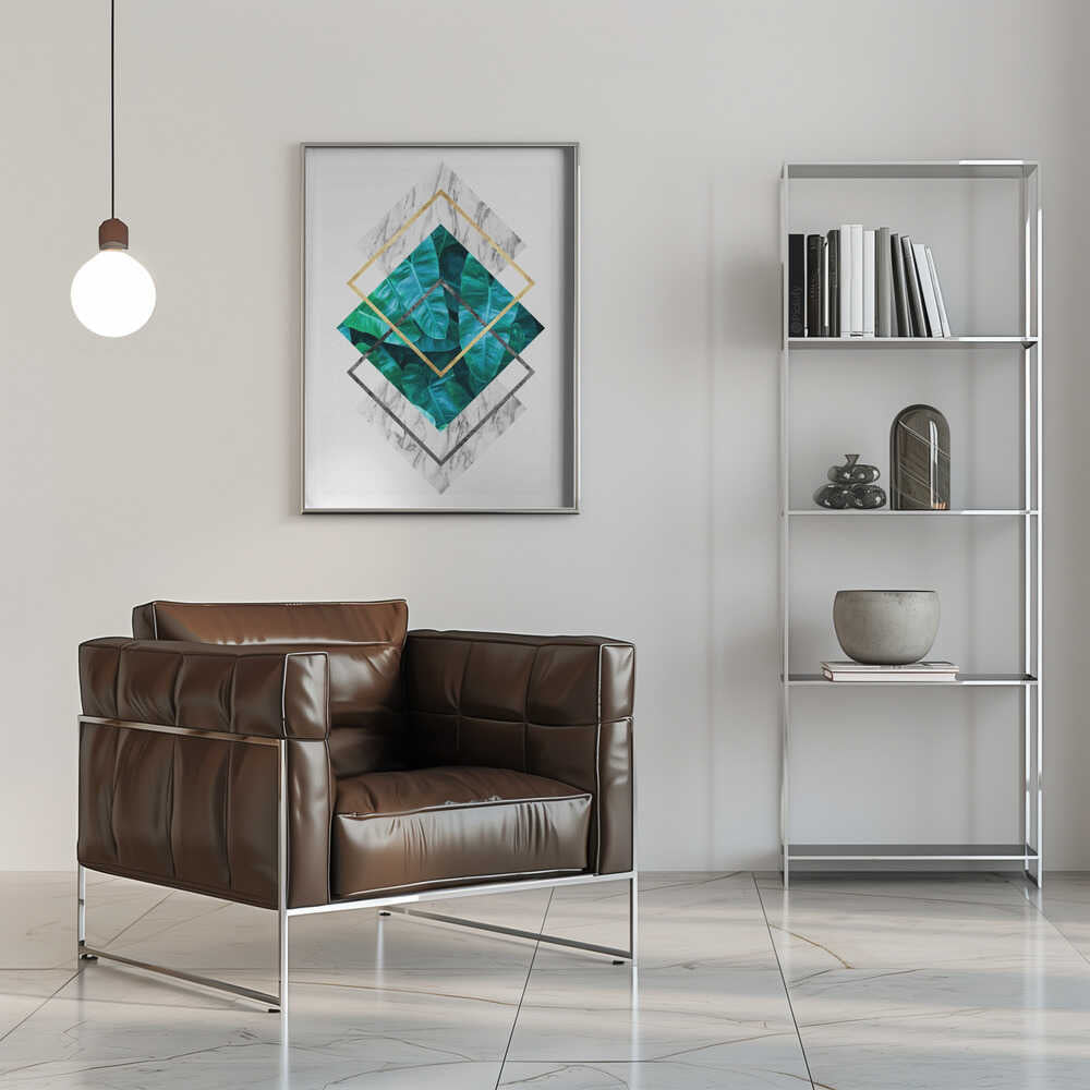 Wall art Botanical and geometric Shape