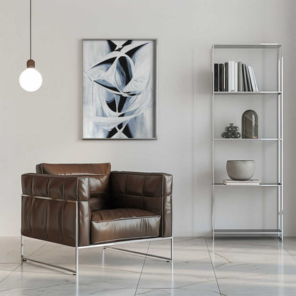Wall art Dynamic Black And White Swirling Patterns