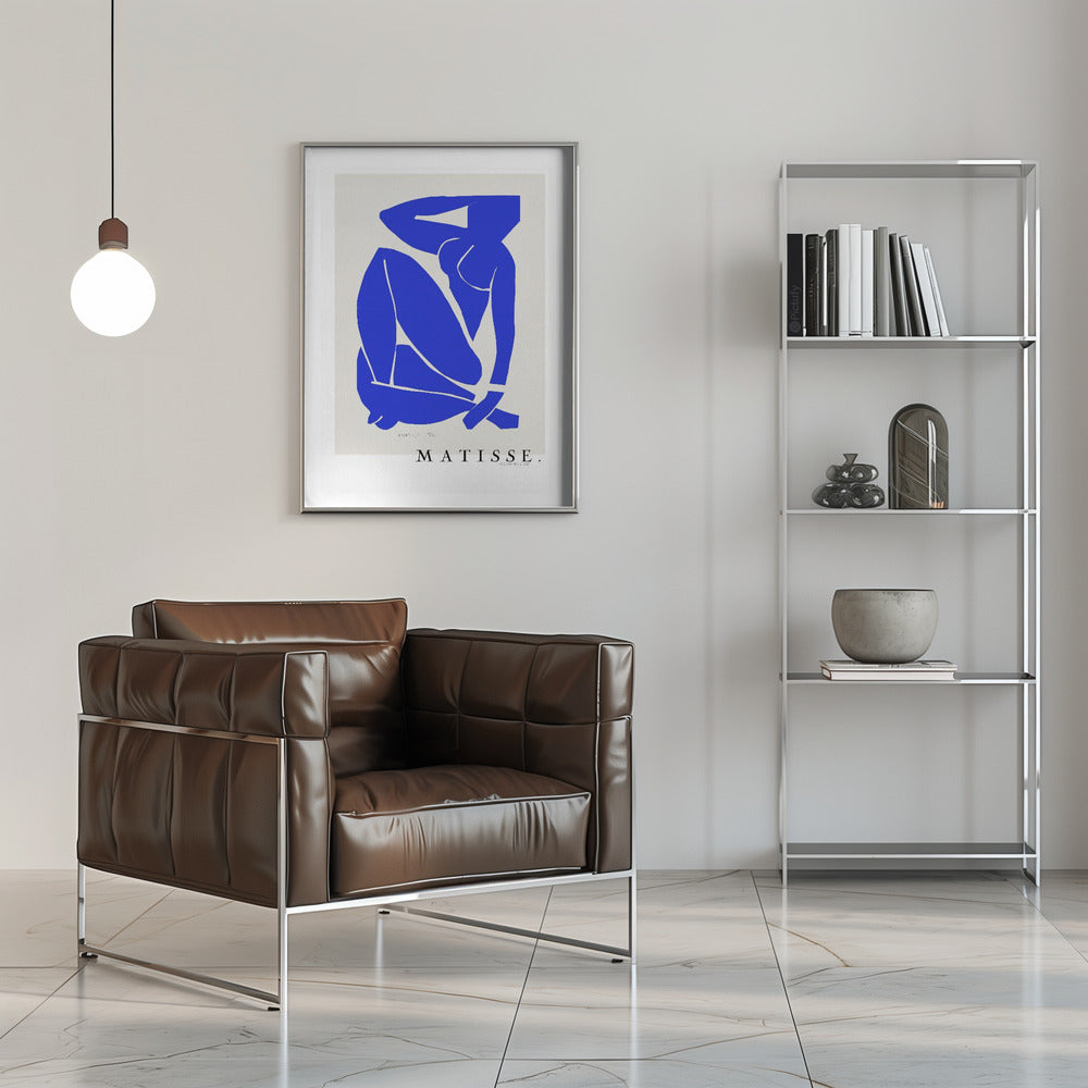 Artwork  Nudo Blu III 1952 Boarder -inches