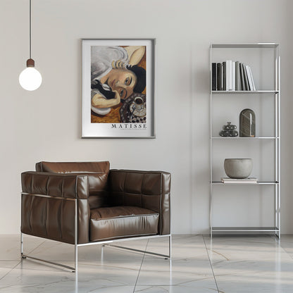 Artwork  Lorette Con Una Tazza Di Caffe 1916 Boarder -inches