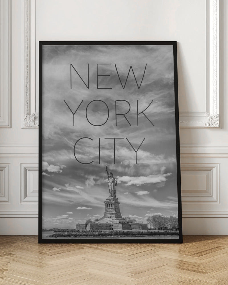 Wall art NYC Statue of Liberty | Text &amp; Skyline