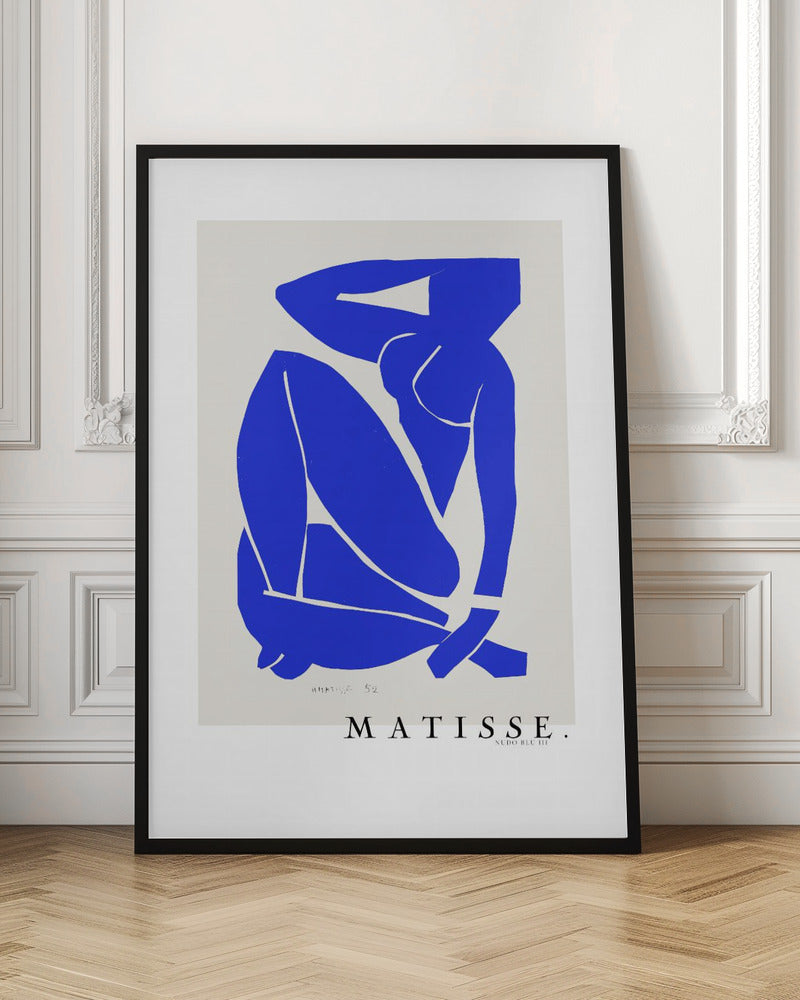 Artwork  Nudo Blu III 1952 Boarder -inches