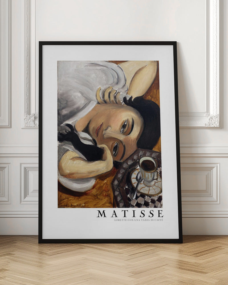 Artwork  Lorette Con Una Tazza Di Caffe 1916 Boarder -inches