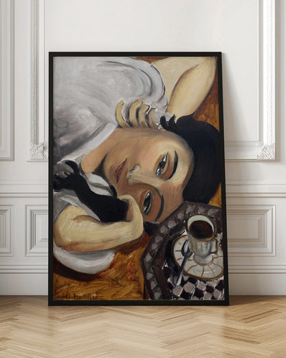 Artwork  Lorette Con Una Tazza Di Caffe 1916 -inches