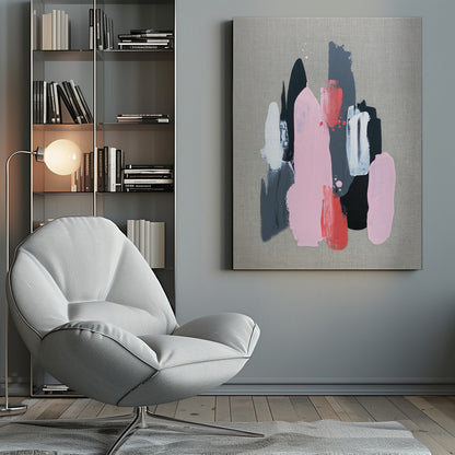  Pink Black and Grey 1 Wall Artwork 0