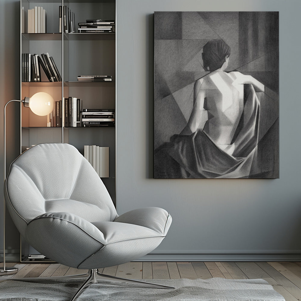 Wall art Study After EugÃ¨ne Durieus Seated Female Nude - 20-08-21