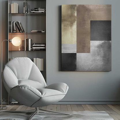 Wall art Gold and silver textures 4