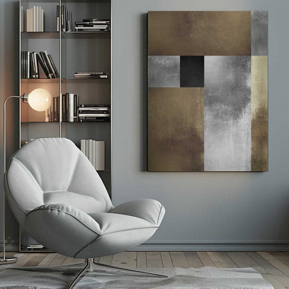 Wall art Gold and silver textures 1