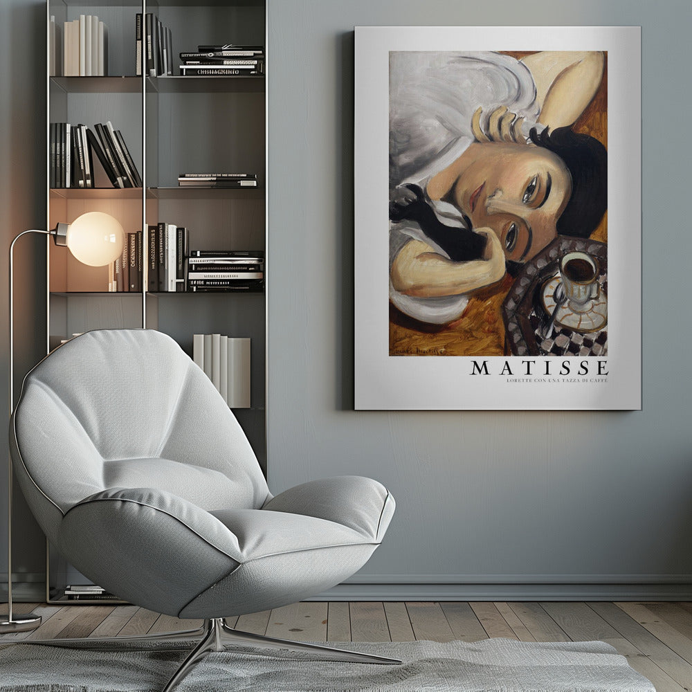 Artwork  Lorette Con Una Tazza Di Caffe 1916 Boarder 36X48-inches