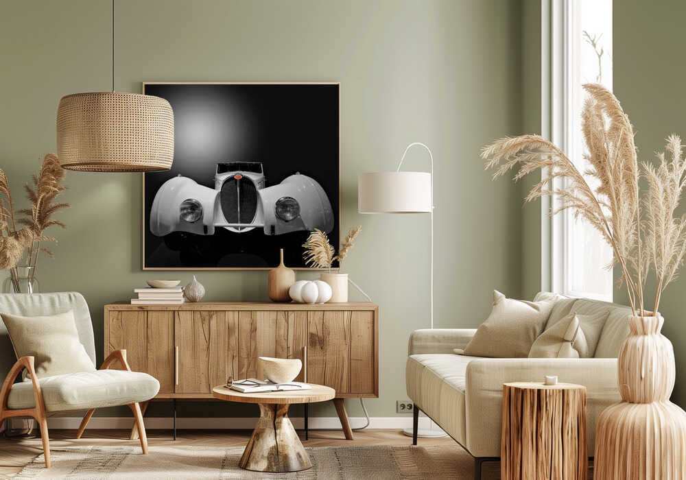Wall art A White Bugatti