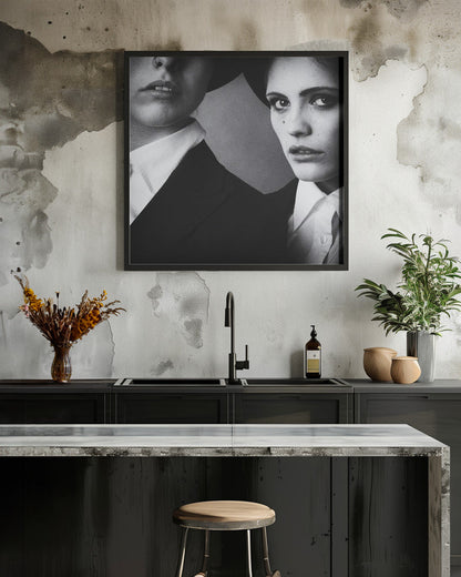 Artwork- Blues sisters-24X24inches-In White Floating Frame