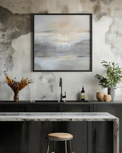 Artwork- Land-24X24inches-In White Floating Frame
