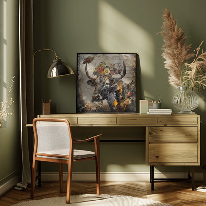 Wall art Floral Animals Vintage Art Illustration 09
