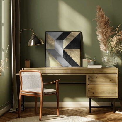 Wall art Gold Geometry