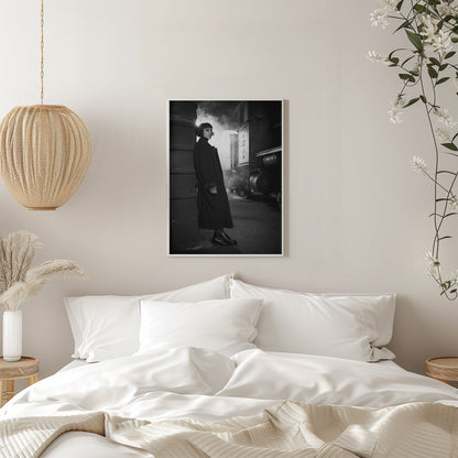 Artwork- Waiting.....-16X20inches-In White Floating Frame