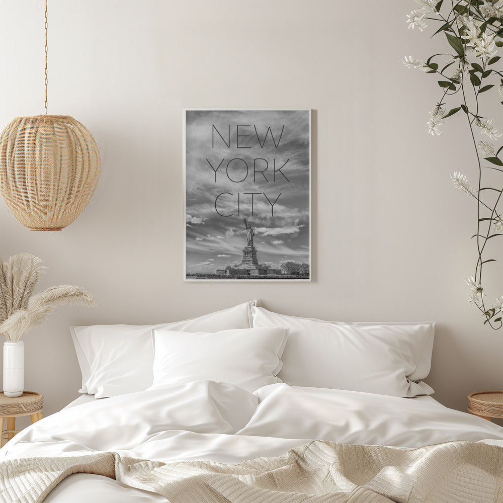 Wall art NYC Statue of Liberty | Text &amp; Skyline
