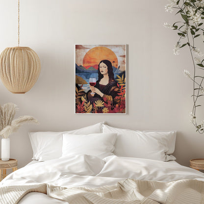 canvas prints Mona Lisa Chill Out  Watercolor Digital Paintinginches- 