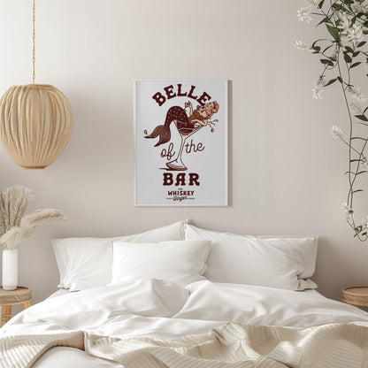 canvas prints Belle Of The Bar Mermaid Pin Up Artinches- 