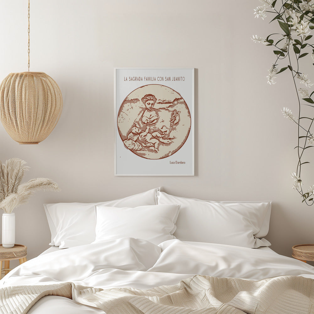 canvas prints Line Art Minimalist – La Sagrada Familia Con San Juanito – Luca Giordanoinches- 